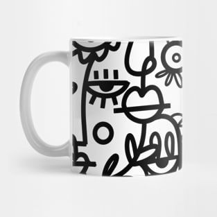 face lineart Mug